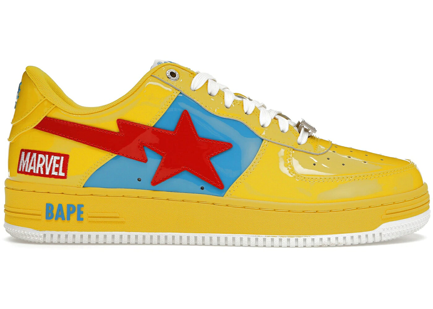 ベイプ 漫画雑誌 黄味がかった 黄色 青味 青み スニーカー ユニ一発やる BAPE A BATHING APE STA MARVEL COMICS THOR (2022) / YELLOW BLUE メンズ