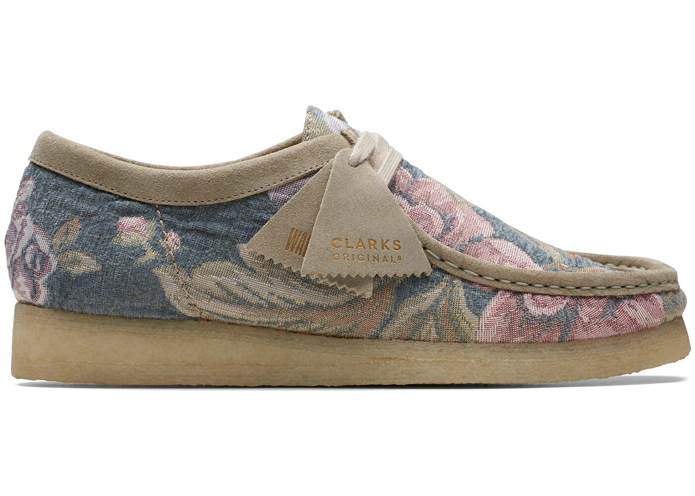 クラークス オリジナルス 薄墨色 薄墨色 スニーカー メンズ CLARKS ORIGINALS WALLABEE GREY FLORAL / GREY FLORAL