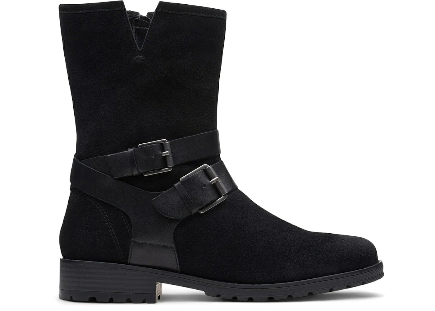 クラークス ミッド 黒色 ブラック スエード スウェード WOMEN'S スニーカー レディース CLARKS CLARKWELL MID BLACK LINED SUEDE (WOMEN'S) /