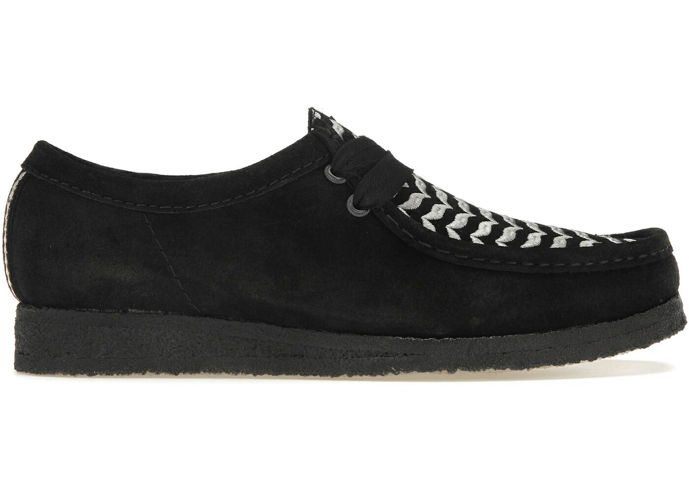 クラークス オリジナルス ジャム 黒色 ブラック スニーカー メンズ CLARKS ORIGINALS WALLABEE SLAM JAM BLACK / BLACK EMBROIDERY