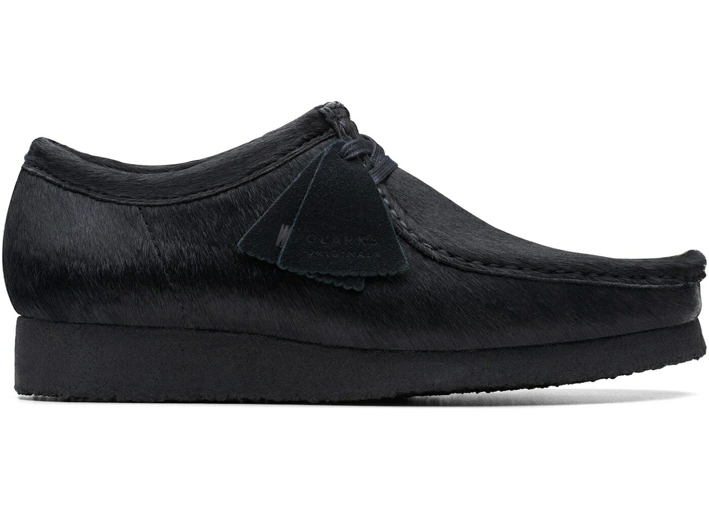 クラークス オリジナルス 黒色 ブラック ポニー スニーカー メンズ CLARKS ORIGINALS WALLABEE BLACK PONY HAIR /