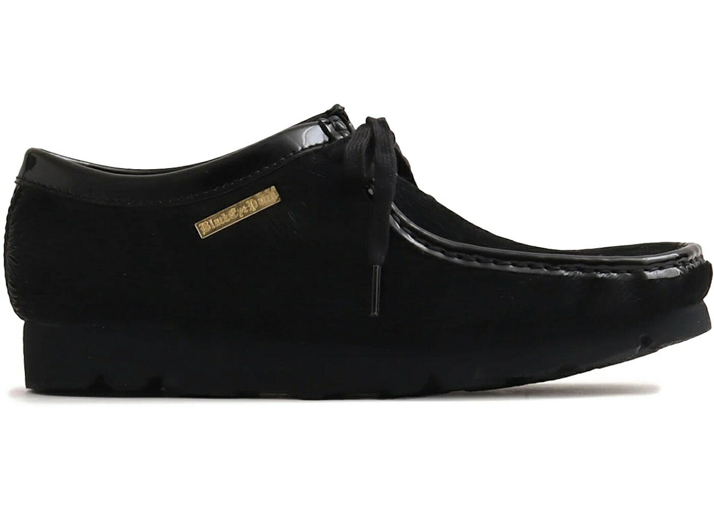 クラークス オリジナルス 黒色 ブラック スニーカー メンズ CLARKS ORIGINALS WALLABEE ATMOS X BLACK EYE PATCH /