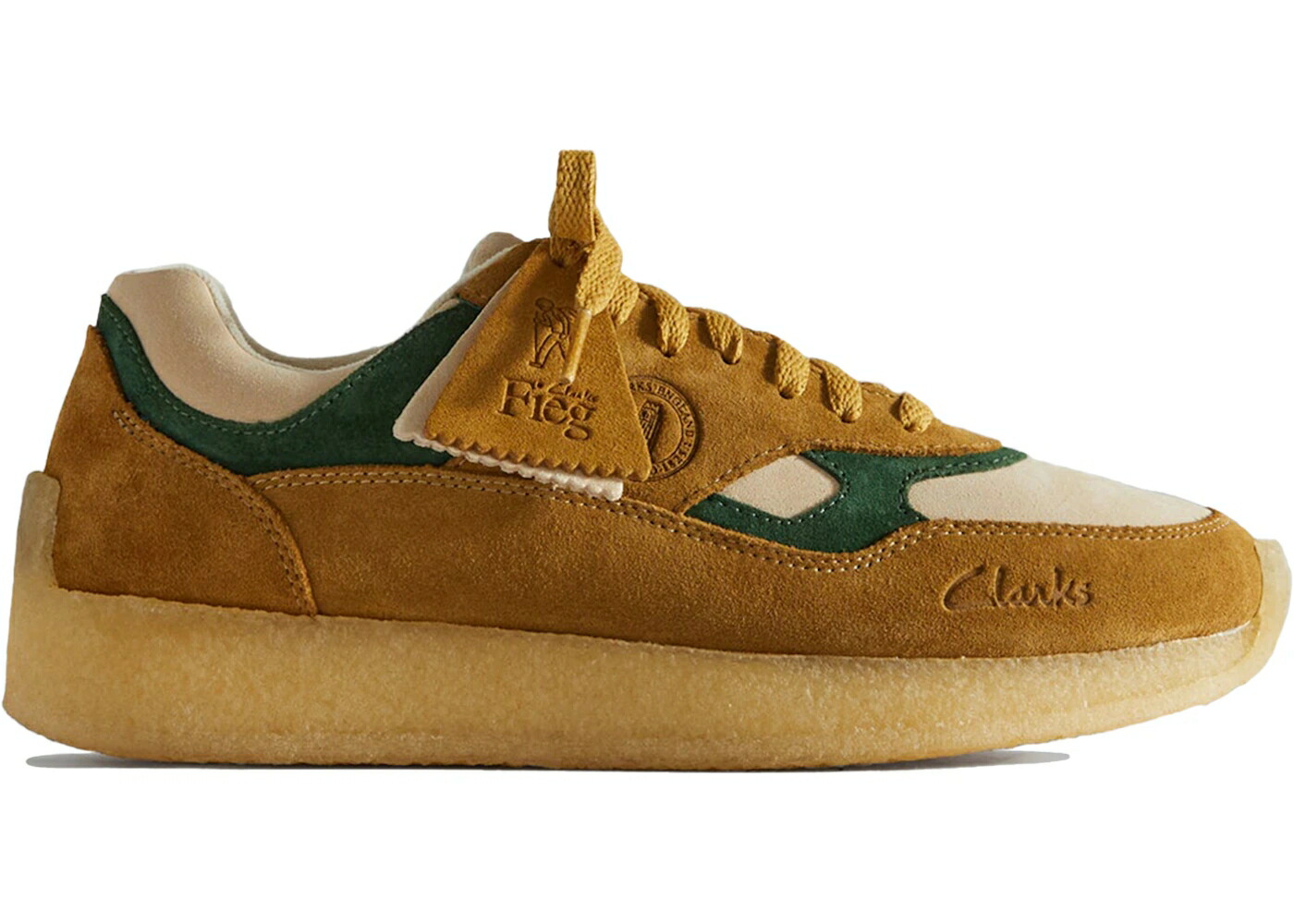 クラークス 表どおり スニーカー メンズ CLARKS LOCKHILL RONNIE FIEG 8TH STREET MUSTARD / MUSTARD SEED