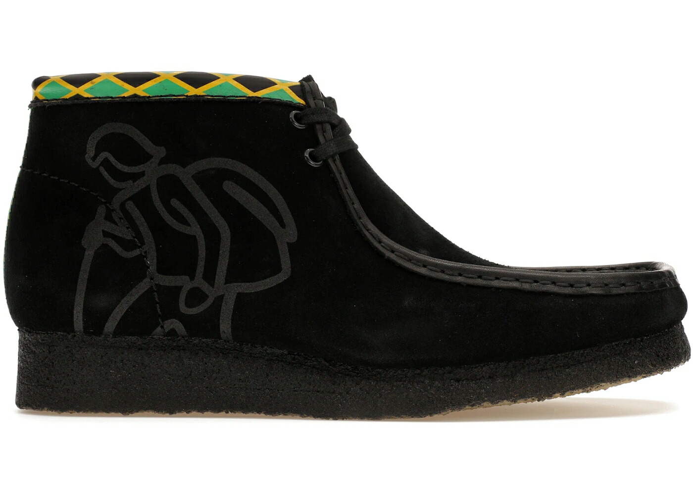 クラークス オリジナルス 黒色 ブラック スニーカー メンズ CLARKS ORIGINALS WALLABEE JAMAICA BEE / BLACK MULTI｜スニケス