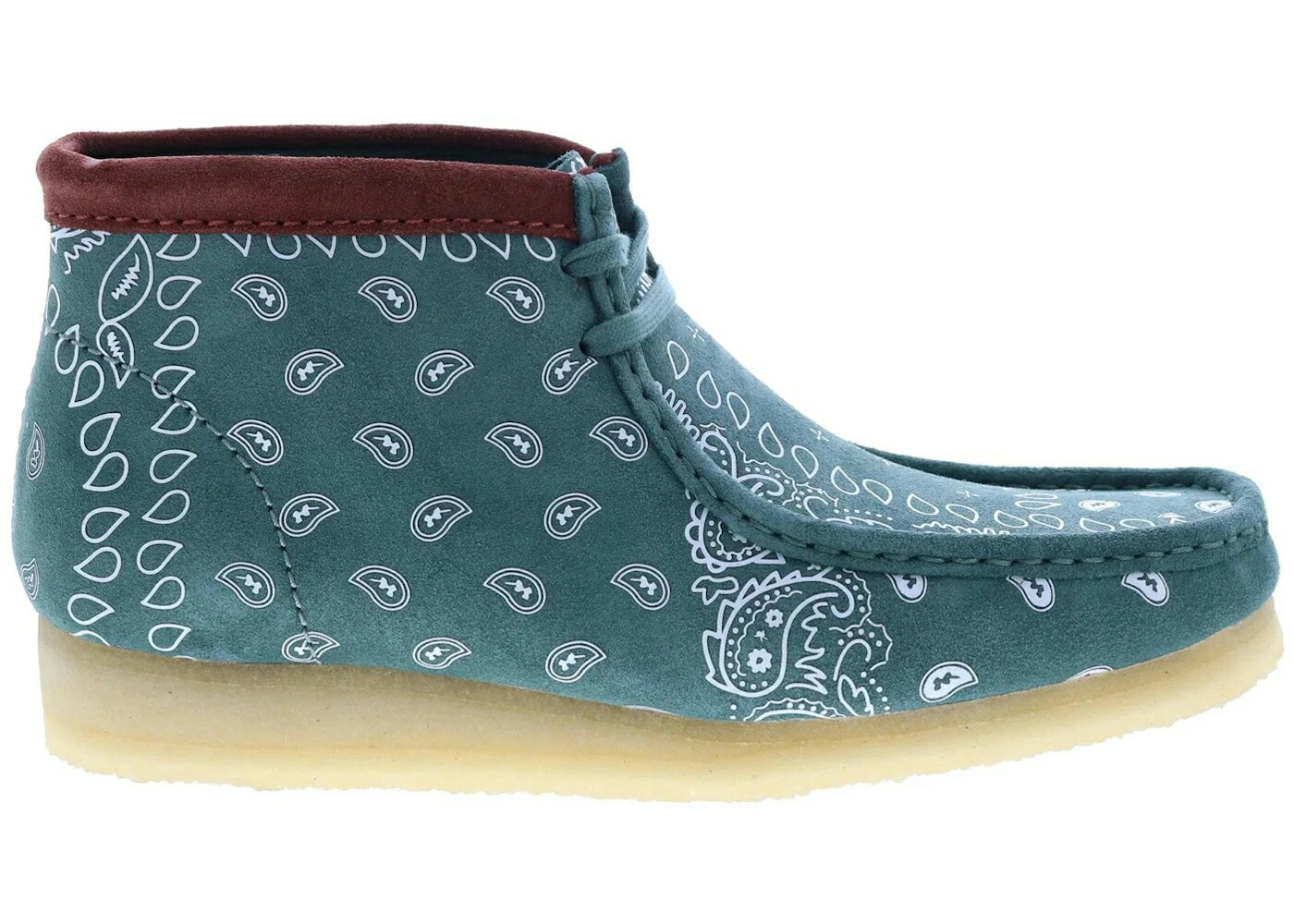 クラークス オリジナルス ブーツ 緑 グリーン スニーカー メンズ CLARKS ORIGINALS WALLABEE BOOT GREEN PAISLEY / GREEN PAISLEY
