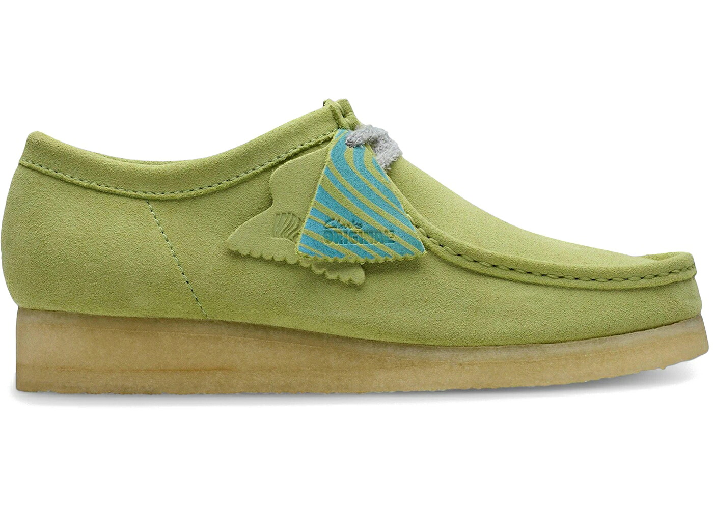 クラークス オリジナルス ライム スニーカー メンズ CLARKS ORIGINALS WALLABEE SWIRL PALE LIME / PALE LIME