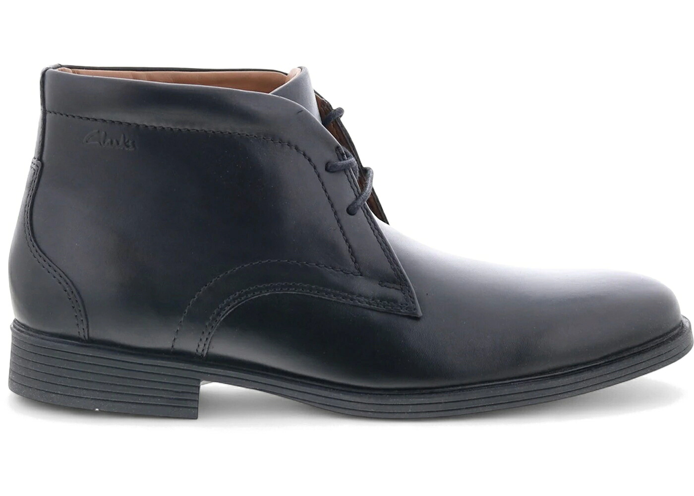 クラークス ミッド 黒色 ブラック レザー スニーカー メンズ CLARKS WHIDDON MID BLACK LEATHER /|スニケス