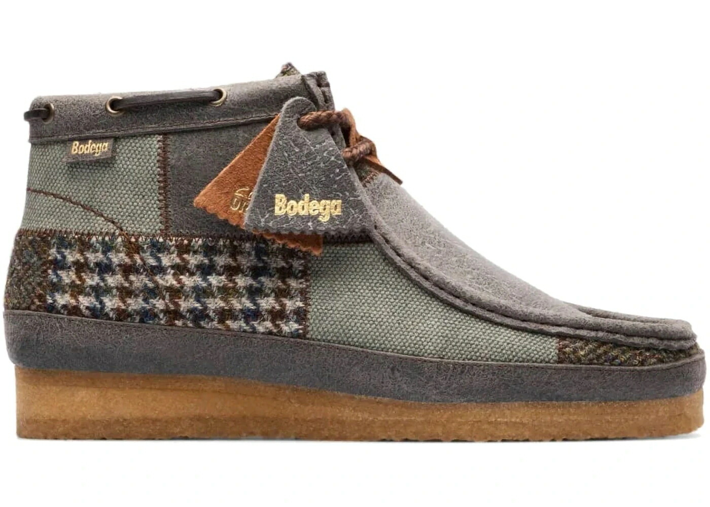 クラークス オリジナルス 3.0 スニーカー メンズ CLARKS ORIGINALS WALLABEE PATCHWORK BODEGA NORTHEAST CORRIDOR / MULTI COLOR｜スニケス