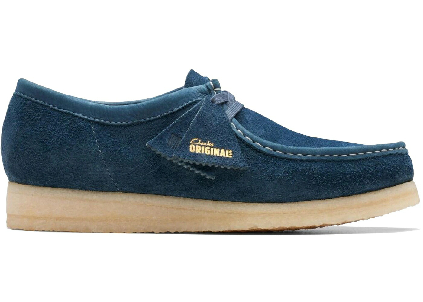 クラークス オリジナルス 紺色 ネイビー スニーカー メンズ CLARKS ORIGINALS WALLABEE NAVY TEAL / NAVY TEAL