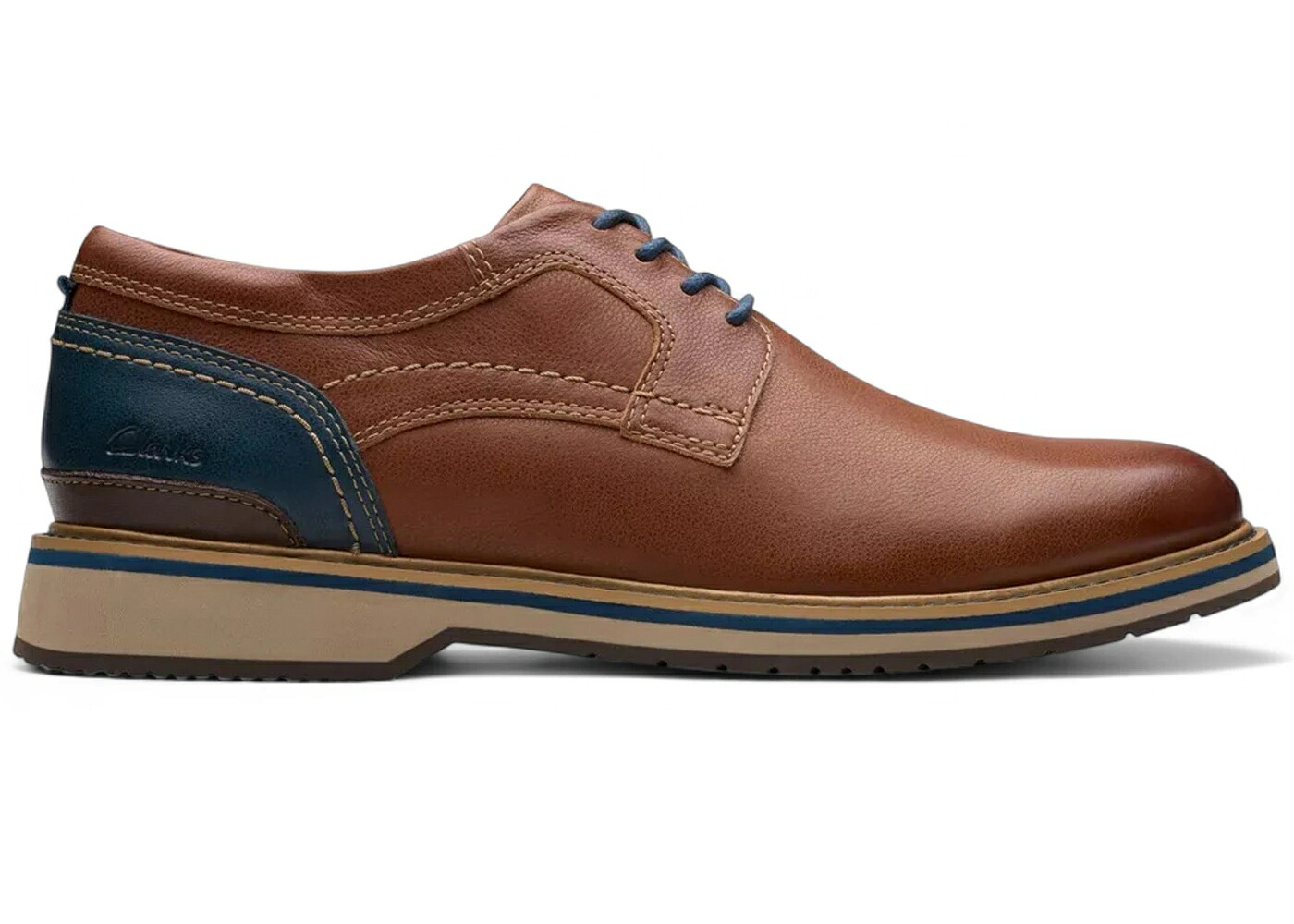 クラークス なめし革 スニーカー メンズ CLARKS MONAHAN PLAIN TAN LEATHER / TAN LEATHER