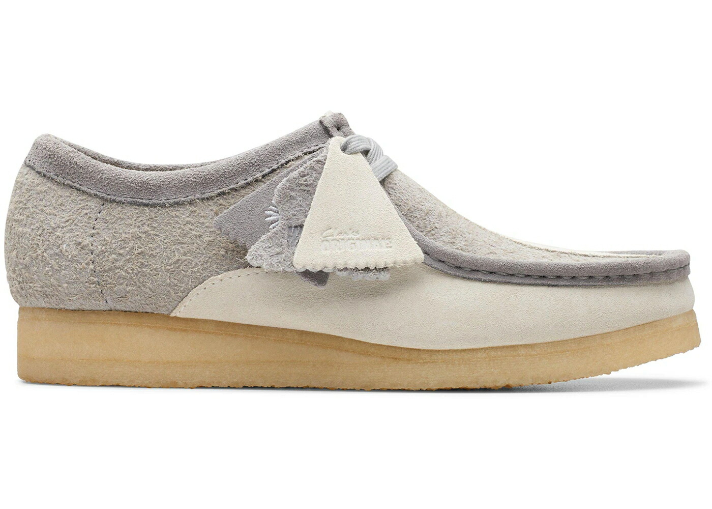 クラークス オリジナルス 灰色 グレー 白色 ホワイト スニーカー メンズ CLARKS ORIGINALS WALLABEE GREY OFF WHITE / GREY OFF WHITE