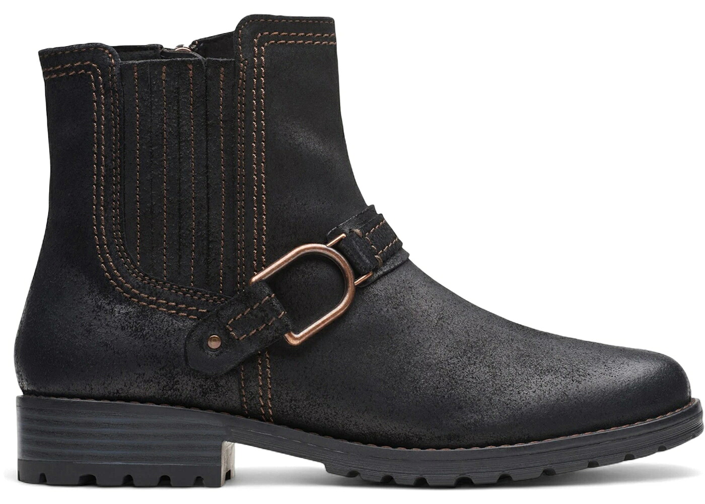 クラークス バックル 黒色 ブラック スエード スウェード WOMEN'S スニーカー レディース CLARKS ASPRA BUCKLE BLACK SUEDE (WOMEN'S) /