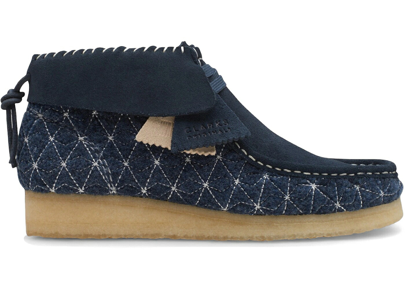 クラークス オリジナルス ブーツ 紺色 米国海軍 スエードクロス スウェード WOMEN\u0027S スニーカー レディース CLARKS ORIGINALS WALLABEE BOOT NAVY SASHIKO SUEDE (WOMEN\u0027S) /