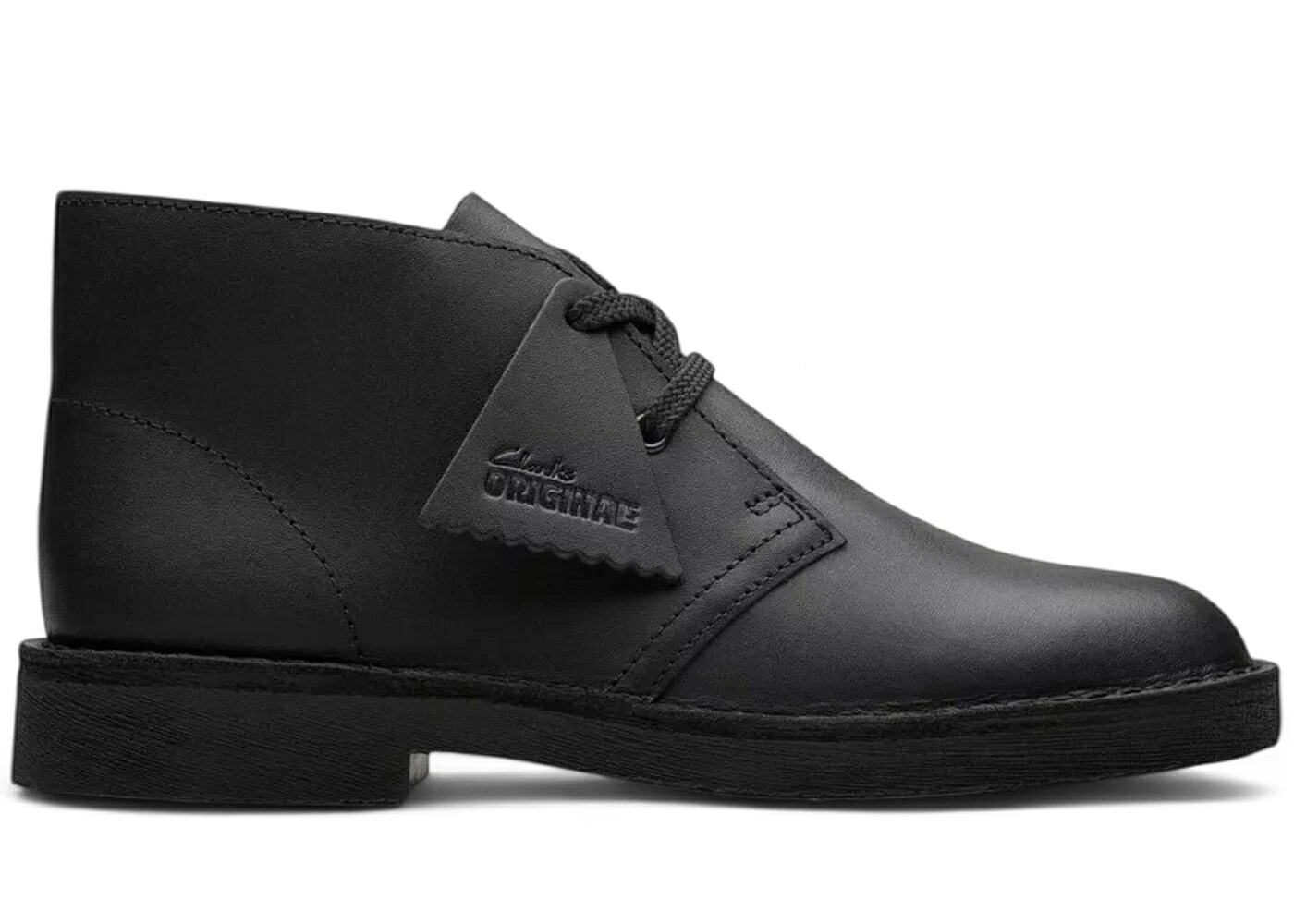 クラークス オリジナルス ブーツ 黒色 ブラック レザー デザートブーツ ジュニア キッズ CLARKS ORIGINALS DESERT BOOT OLDER BLACK LEATHER (GS) / BLACK LEATHER ベビー マタニティ スニーカー