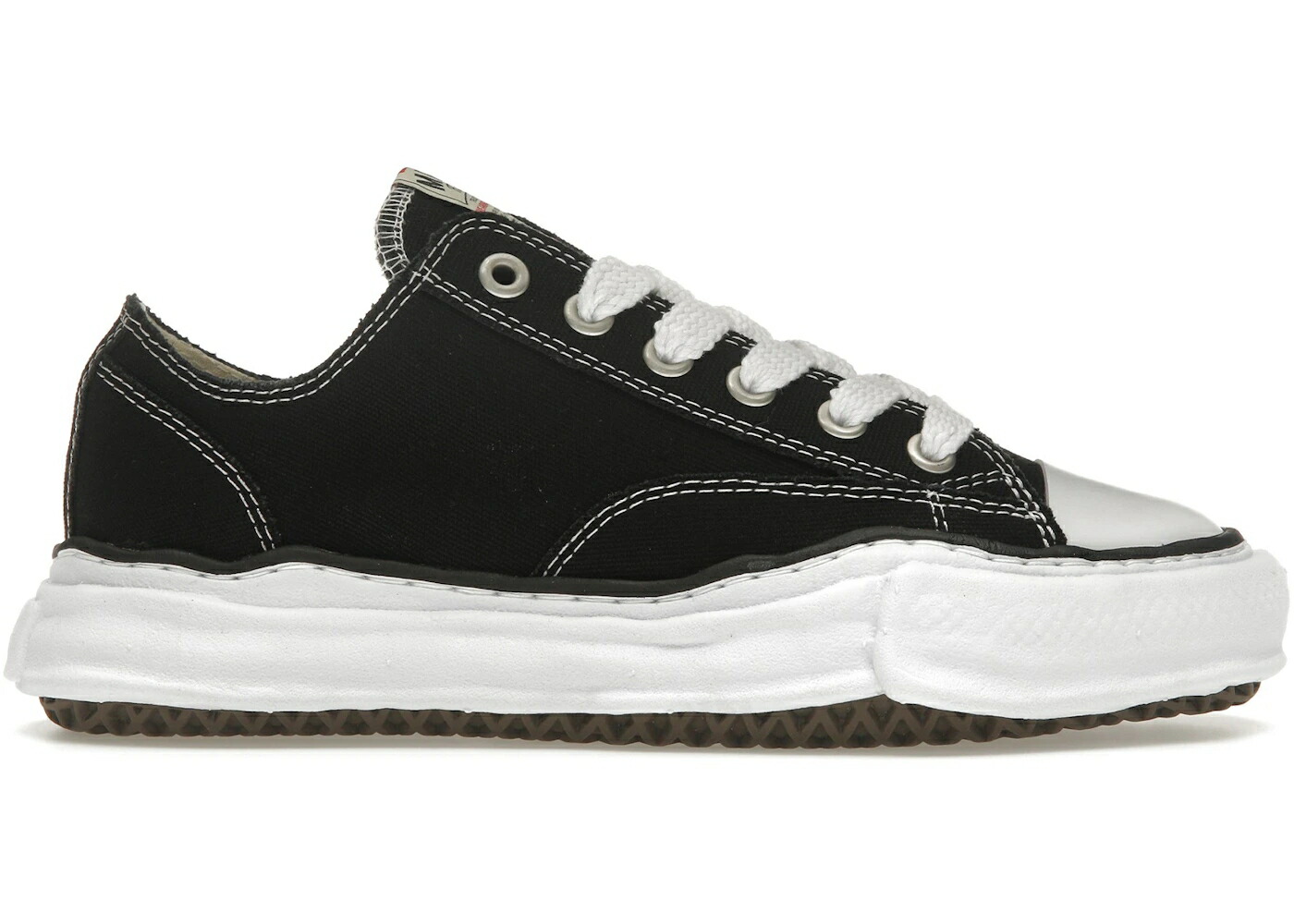 メゾン ミハラヤスヒロ 黒色 ブラック 白色 ホワイト スニーカー メンズ MAISON MIHARA YASUHIRO MAISON MIHARA YASUHIRO PETERSON OG SOLE CANVAS LOW BLACK / WHITE BLACK