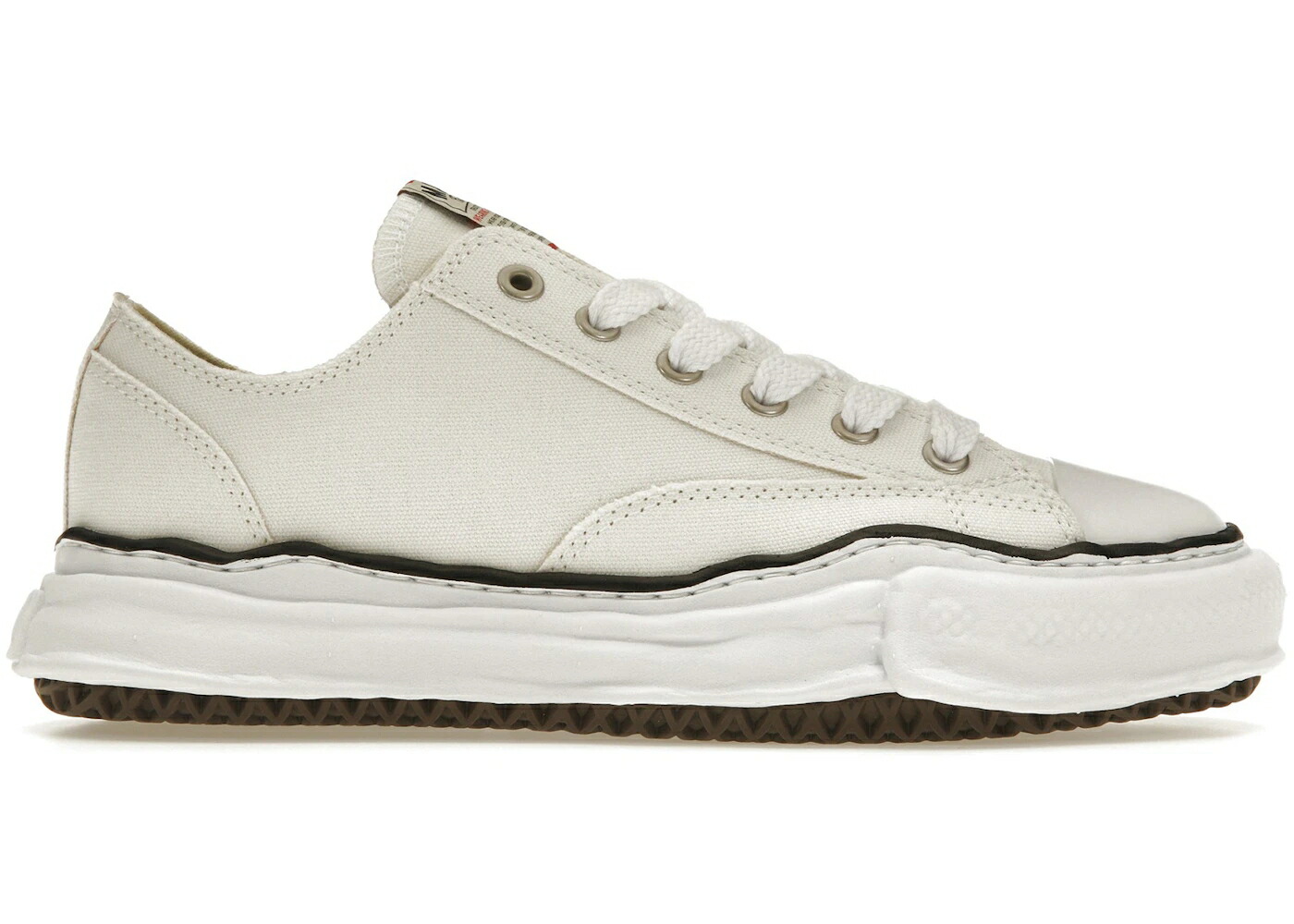 メゾン ミハラヤスヒロ 白色 ホワイト 黒色 ブラック スニーカー メンズ MAISON MIHARA YASUHIRO MAISON MIHARA YASUHIRO PETERSON OG SOLE CANVAS LOW WHITE / WHITE BLACK