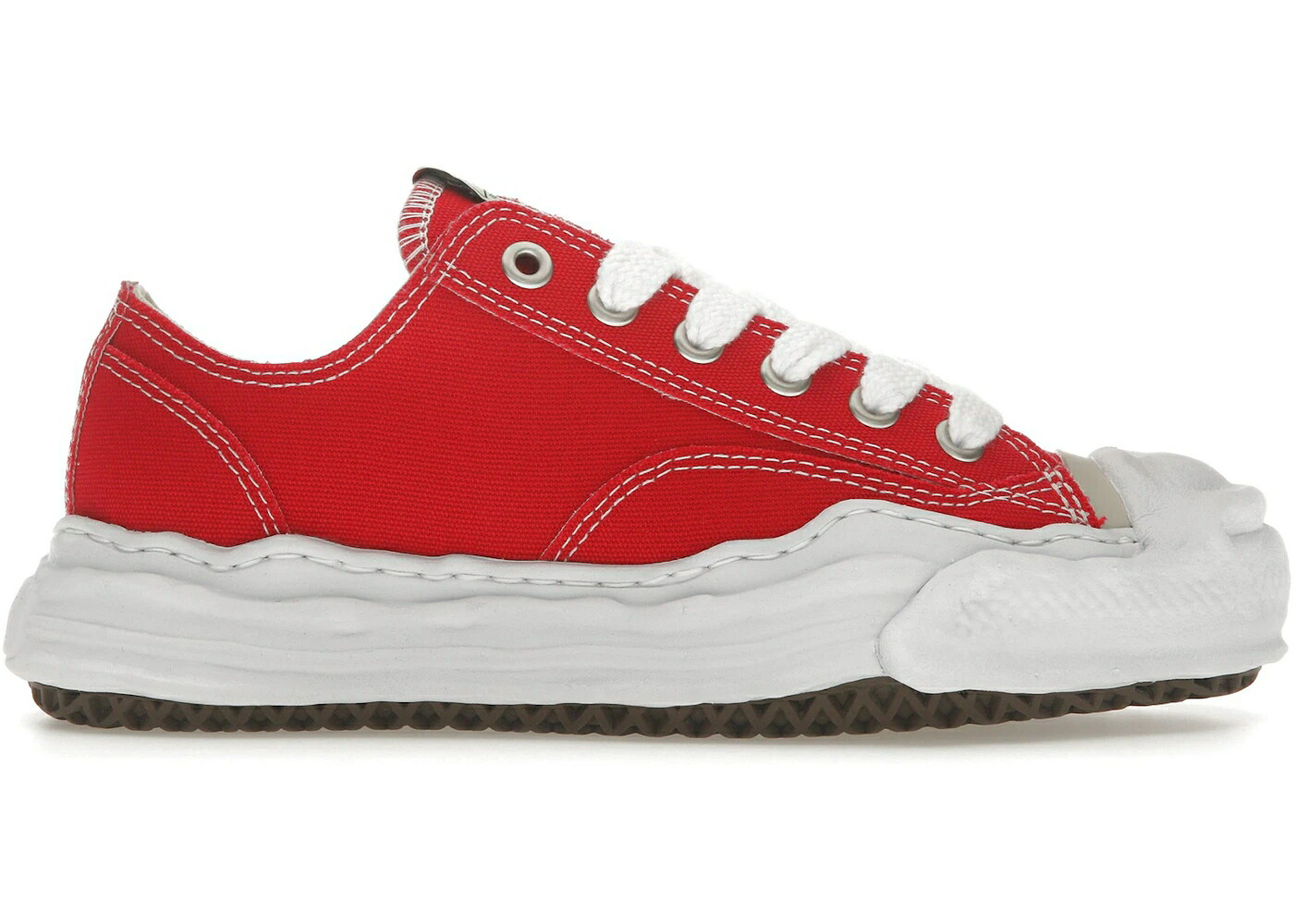 メゾン ミハラヤスヒロ 赤 レッド スニーカー メンズ MAISON MIHARA YASUHIRO MAISON MIHARA YASUHIRO HANK OG SOLE CANVAS LOW RED /