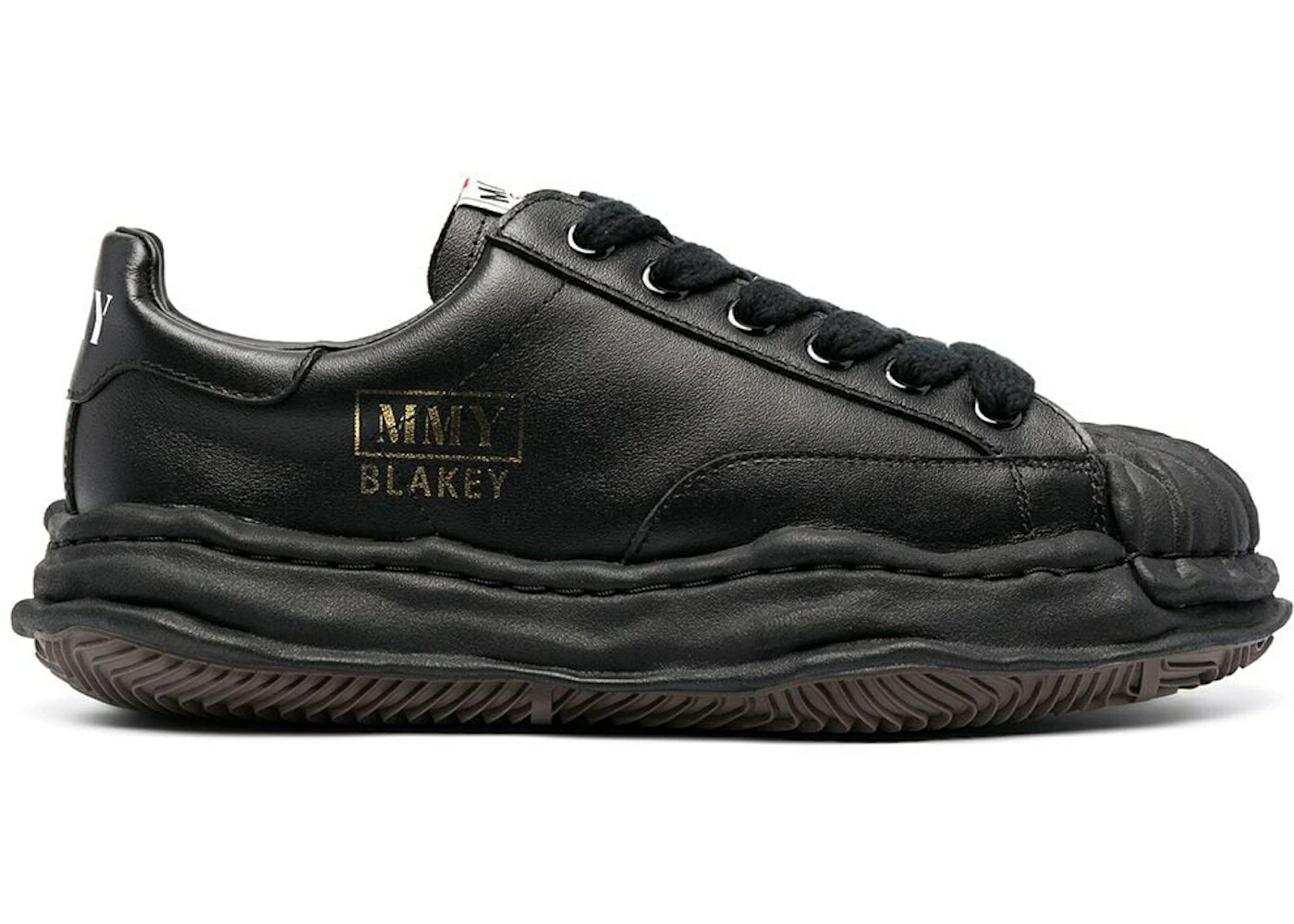 メゾン ミハラヤスヒロ レザー 黒色 ブラック スニーカー メンズ MAISON MIHARA YASUHIRO MAISON MIHARA YASUHIRO BLAKEY OG SOLE LEATHER LOW BLACK / BLACK BLACK