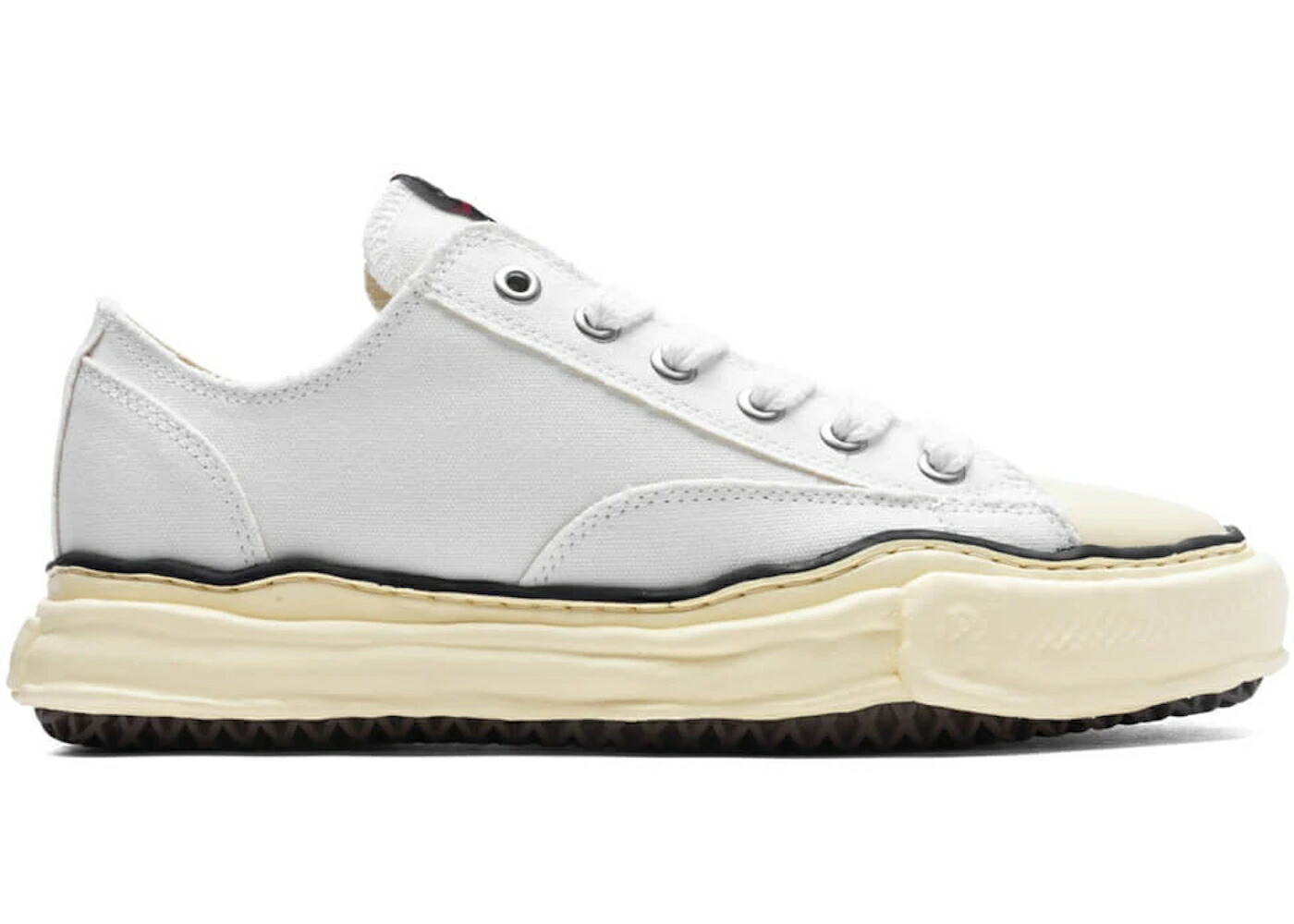 メゾン ミハラヤスヒロ 白色 ホワイト 黒色 ブラック スニーカー メンズ MAISON MIHARA YASUHIRO MAISON MIHARA YASUHIRO PETERSON OG SOLE CANVAS LOW WHITE / WHITE BLACK 61,270円