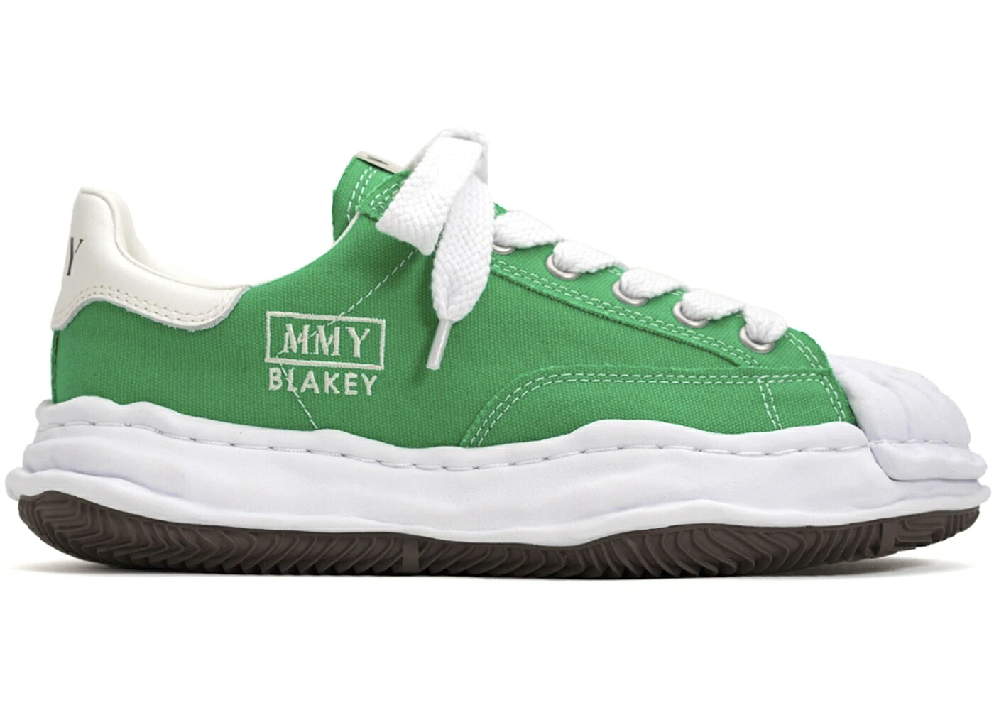 住みか ミハラヤスヒロ 緑 緑であること 白いこと 白いこと スニーカー メンズ MAISON MIHARA YASUHIRO MAISON MIHARA YASUHIRO BLAKEY OG SOLE CANVAS LOW GREEN / GREEN WHITE