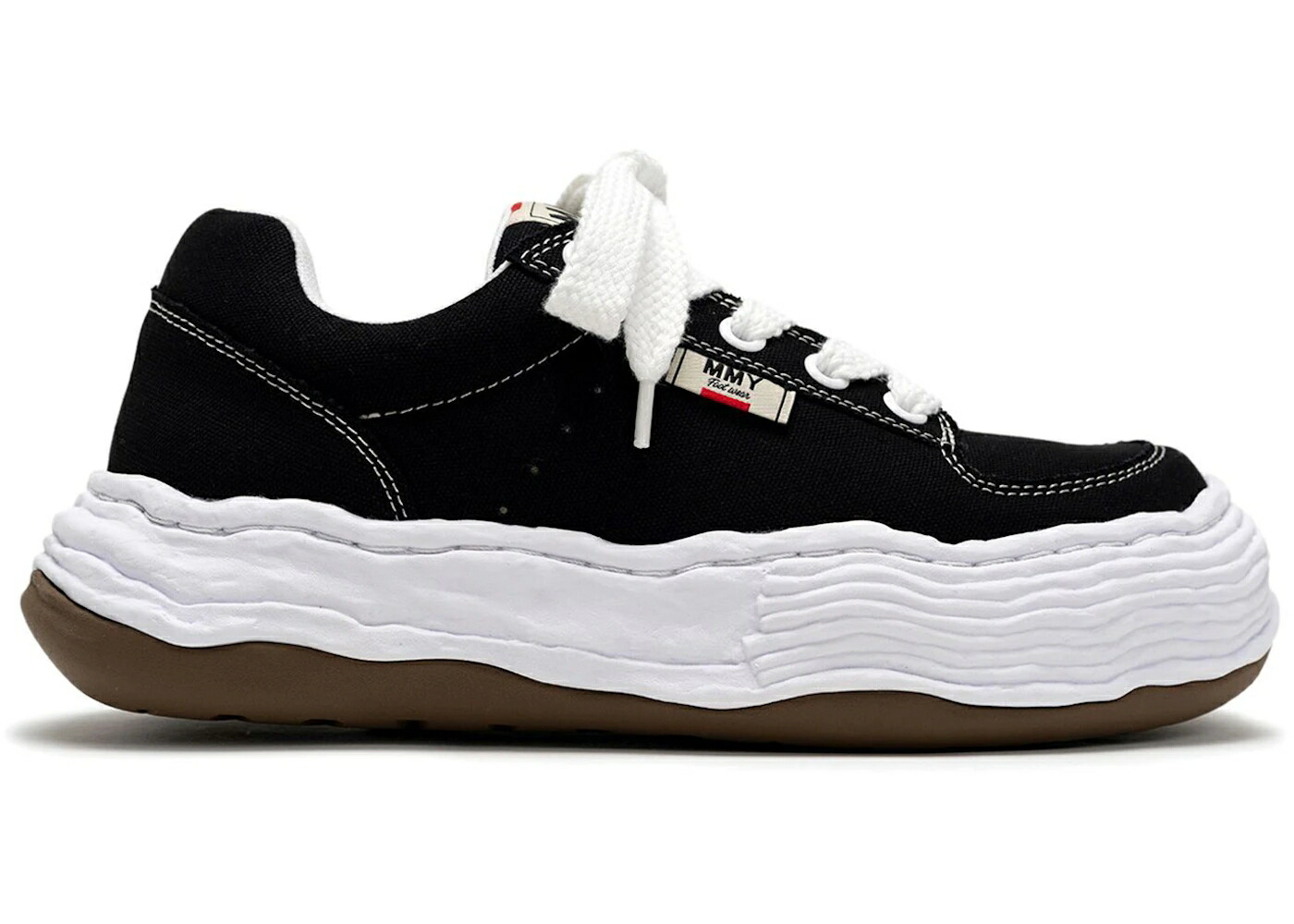 メゾン ミハラヤスヒロ 黒色 ブラック 白色 ホワイト スニーカー メンズ MAISON MIHARA YASUHIRO MAISON MIHARA YASUHIRO OLIVER OG SOLE CANVAS LOW BLACK WHITE /