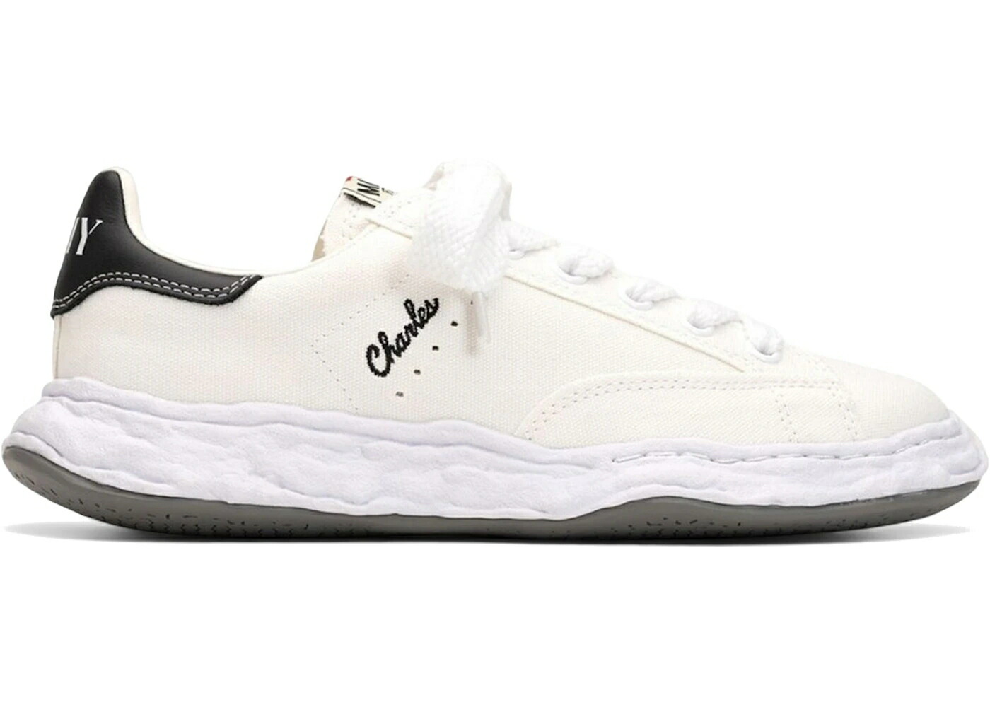 メゾン ミハラヤスヒロ 白色 ホワイト スニーカー メンズ MAISON MIHARA YASUHIRO MAISON MIHARA YASUHIRO CHARLES OG SOLE CANVAS LOW WHITE /