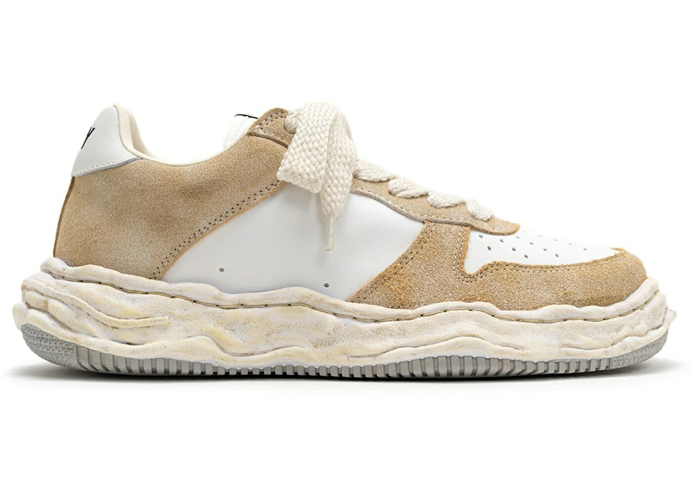 メゾン ミハラヤスヒロ 白色 ホワイト ベージュ スニーカー メンズ MAISON MIHARA YASUHIRO MAISON MIHARA YASUHIRO WAYNE OG SOLE MIX MATERIAL LOW WHITE BEIGE /