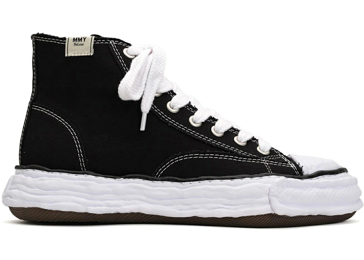 メゾン ミハラヤスヒロ ハイ 黒色 ブラック 白色 ホワイト スニーカー メンズ MAISON MIHARA YASUHIRO MAISON MIHARA YASUHIRO PETERSON 23 OG SOLE CANVAS HIGH BLACK WHITE / BLACK WHITE