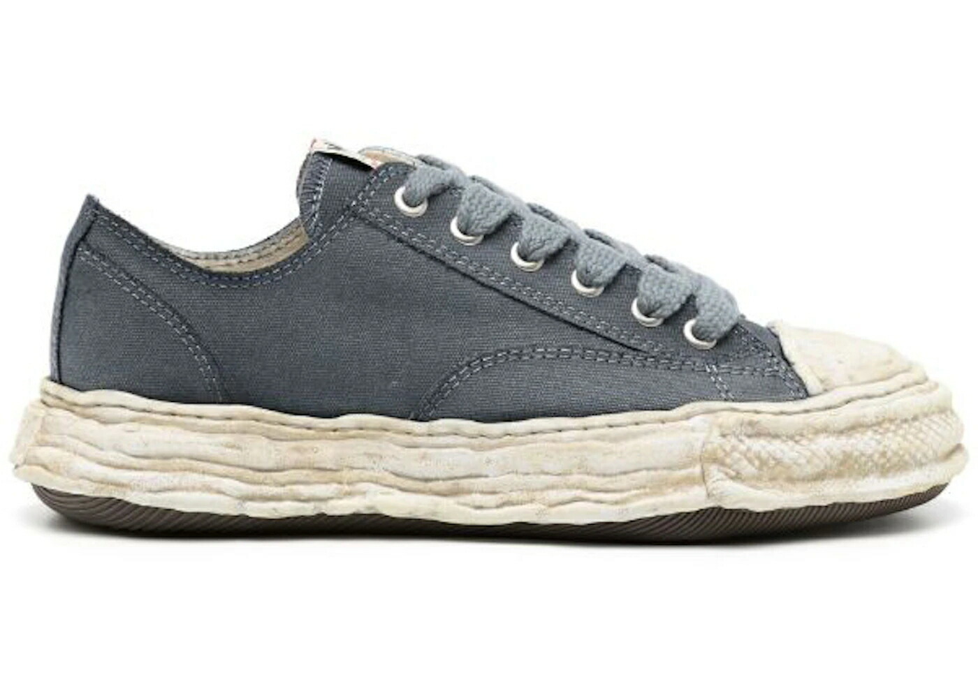 メゾン ミハラヤスヒロ 黒色 ブラック スニーカー メンズ MAISON MIHARA YASUHIRO MAISON MIHARA YASUHIRO PETERSON 23 OG SOLE CANVAS LOW GARMENT DYED BLACK /｜スニケス