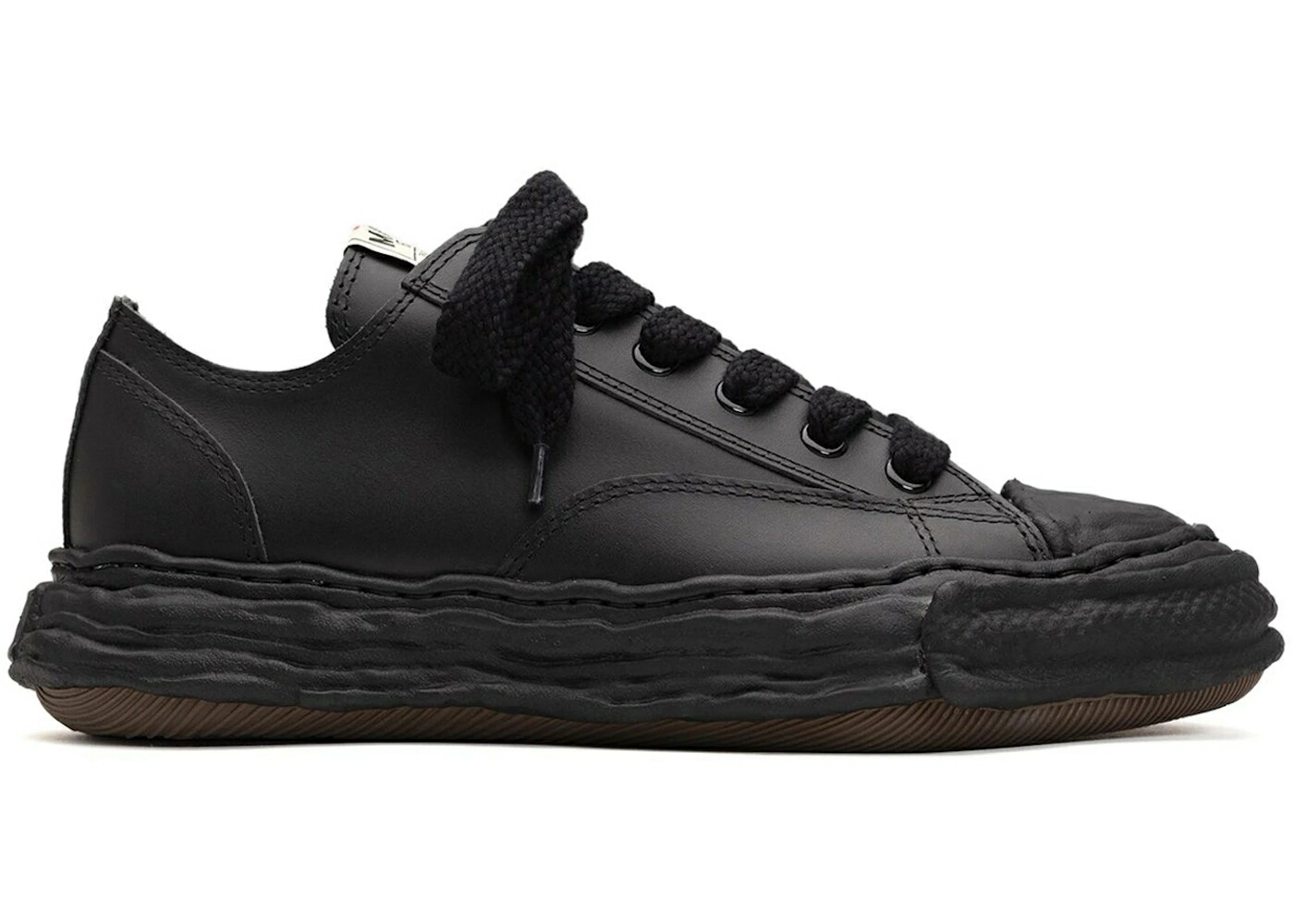 メゾン ミハラヤスヒロ レザー 黒色 ブラック スニーカー メンズ MAISON MIHARA YASUHIRO MAISON MIHARA YASUHIRO PETERSON 23 OG SOLE LEATHER LOW BLACK / BLACK BLACK
