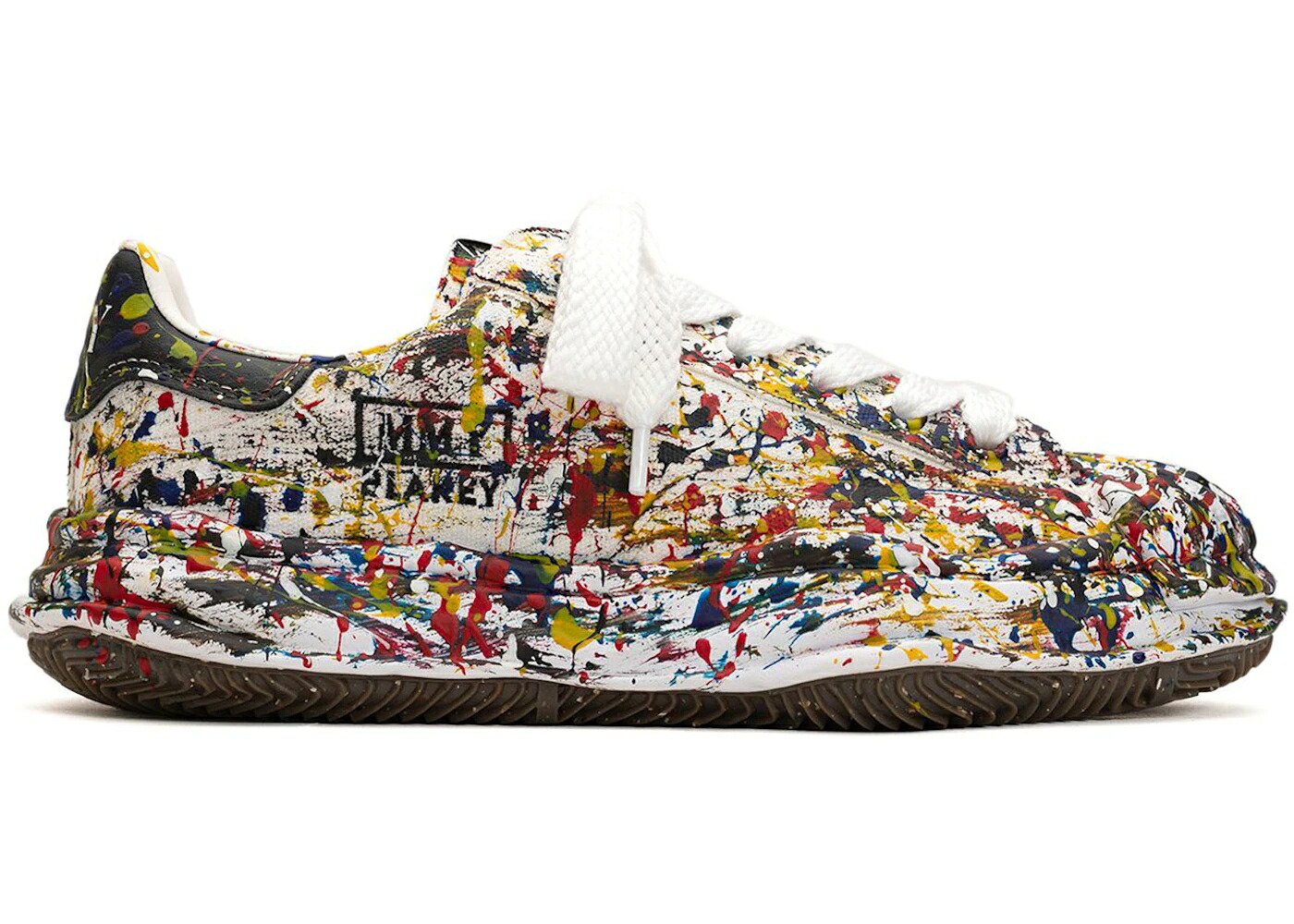 棲み家 ミハラヤスヒロ 白いこと 白いこと スニーカー メンズ MAISON MIHARA YASUHIRO MAISON MIHARA YASUHIRO BLAKEY OG SOLE CANVAS LOW SPUTTERING PAINT WHITE /