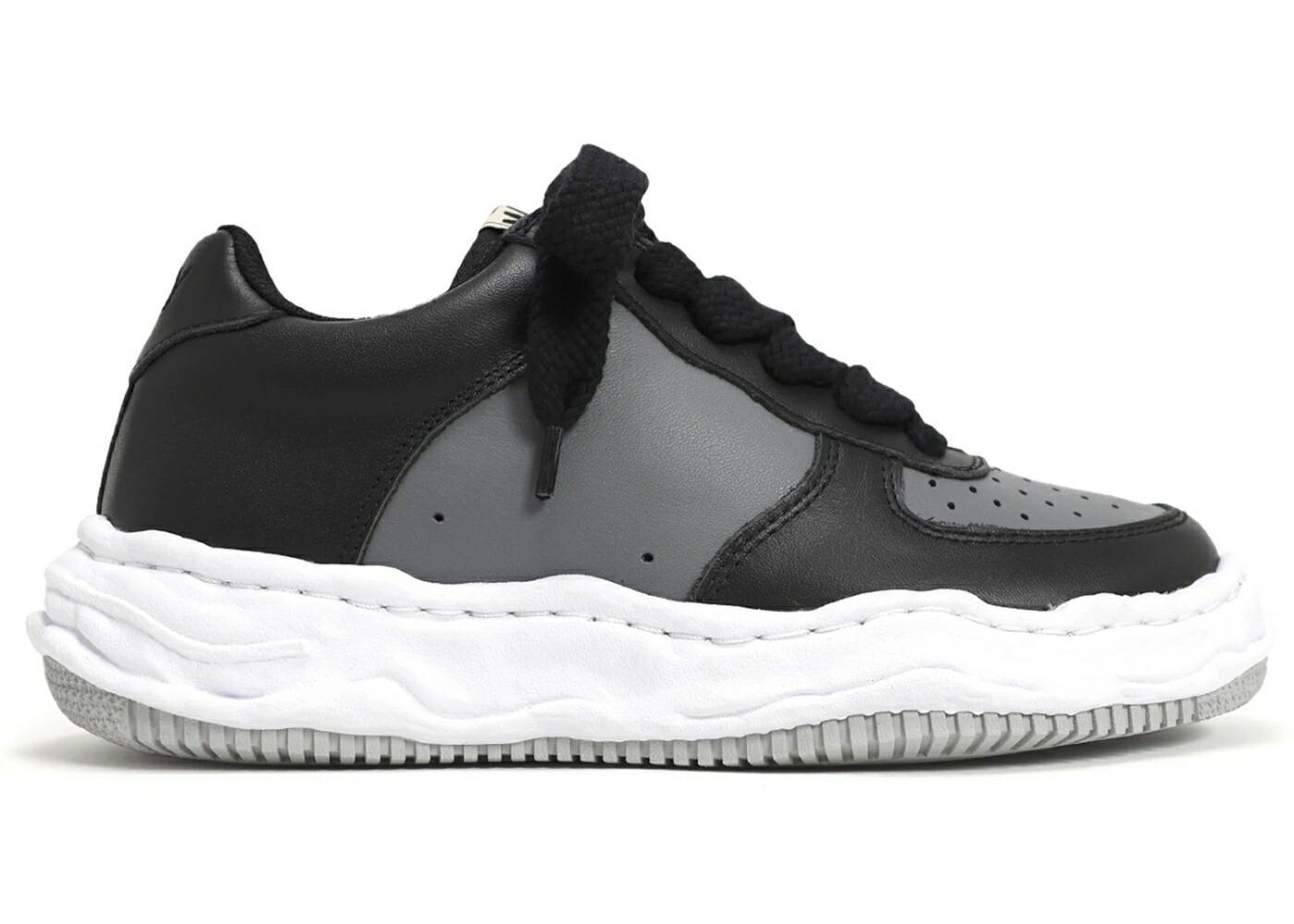 メゾン ミハラヤスヒロ 黒色 ブラック 灰色 グレー スニーカー メンズ MAISON MIHARA YASUHIRO MAISON MIHARA YASUHIRO WAYNE OG SOLE LOW BLACK GREY / BLACK GREY