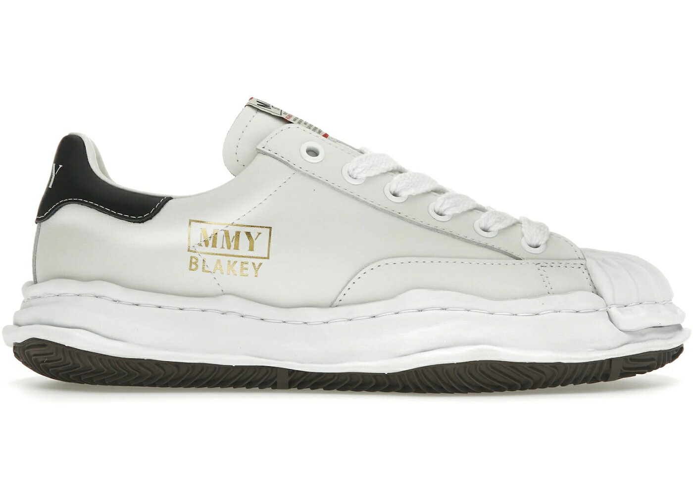 メゾン ミハラヤスヒロ レザー 白色 ホワイト 黒色 ブラック スニーカー メンズ MAISON MIHARA YASUHIRO MAISON MIHARA YASUHIRO BLAKEY OG SOLE LEATHER LOW WHITE / WHITE BLACK