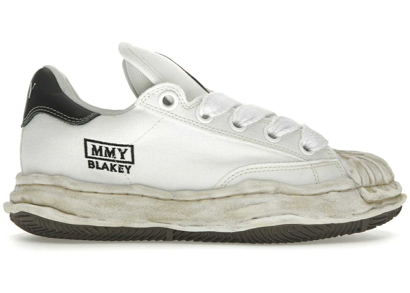 メゾン ミハラヤスヒロ 白色 ホワイト 黒色 ブラック スニーカー メンズ MAISON MIHARA YASUHIRO MAISON MIHARA YASUHIRO BLAKEY PUFFER OG SOLE CANVAS LOW DISTRESSED MIDSOLE WHITE BLACK /｜スニケス 95,590円