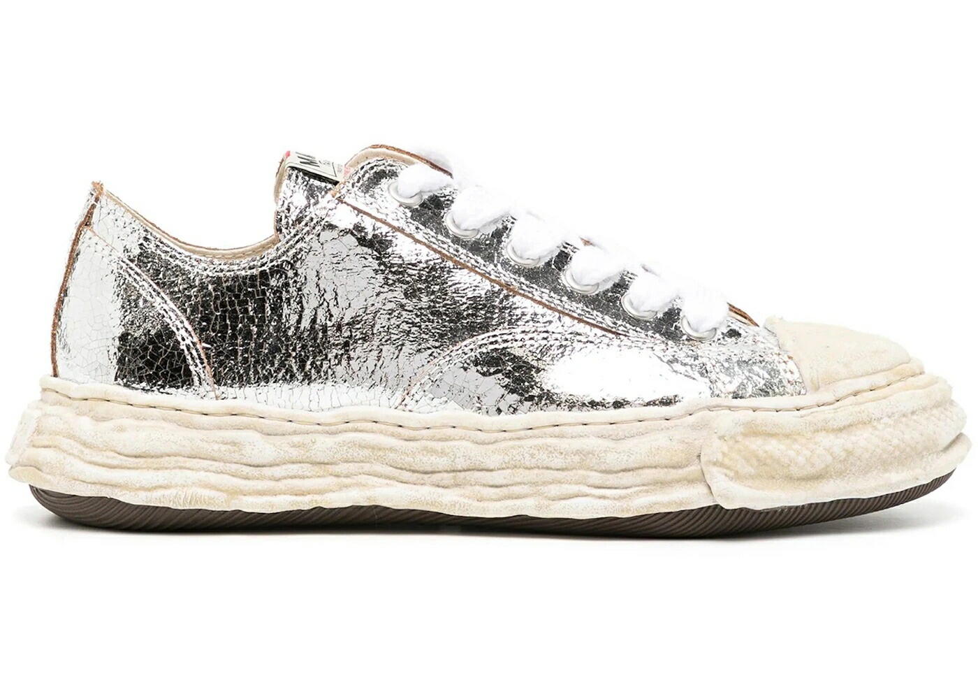 メゾン ミハラヤスヒロ レザー 銀色 シルバー スニーカー メンズ MAISON MIHARA YASUHIRO MAISON MIHARA YASUHIRO PETERSON OG SOLE LEATHER LOW CRACKING SILVER /