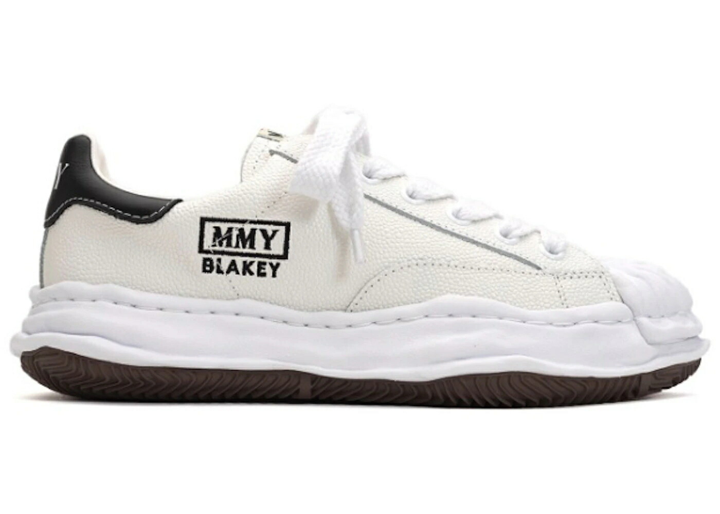 メゾン ミハラヤスヒロ レザー 白色 ホワイト スニーカー メンズ MAISON MIHARA YASUHIRO MAISON MIHARA YASUHIRO BLAKEY OG SOLE EMBOSSED LEATHER LOW WHITE /
