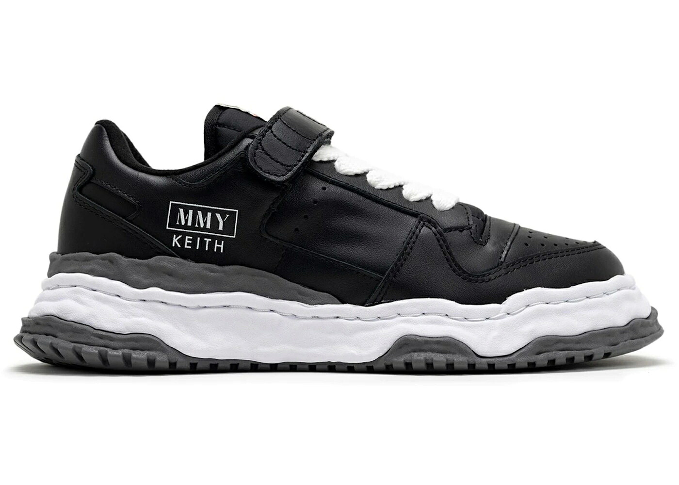 メゾン ミハラヤスヒロ レザー 黒色 ブラック 白色 ホワイト スニーカー メンズ MAISON MIHARA YASUHIRO MAISON MIHARA YASUHIRO KEITH OG SOLE LEATHER LOW BLACK WHITE /