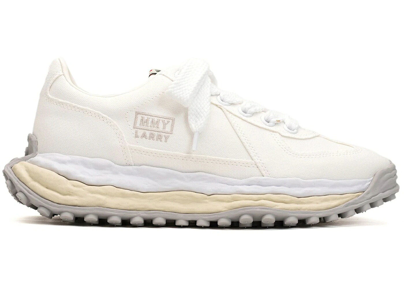 メゾン ミハラヤスヒロ 白色 ホワイト スニーカー メンズ MAISON MIHARA YASUHIRO MAISON MIHARA YASUHIRO LARRY OG SOLE CANVAS LOW WHITE /｜スニケス