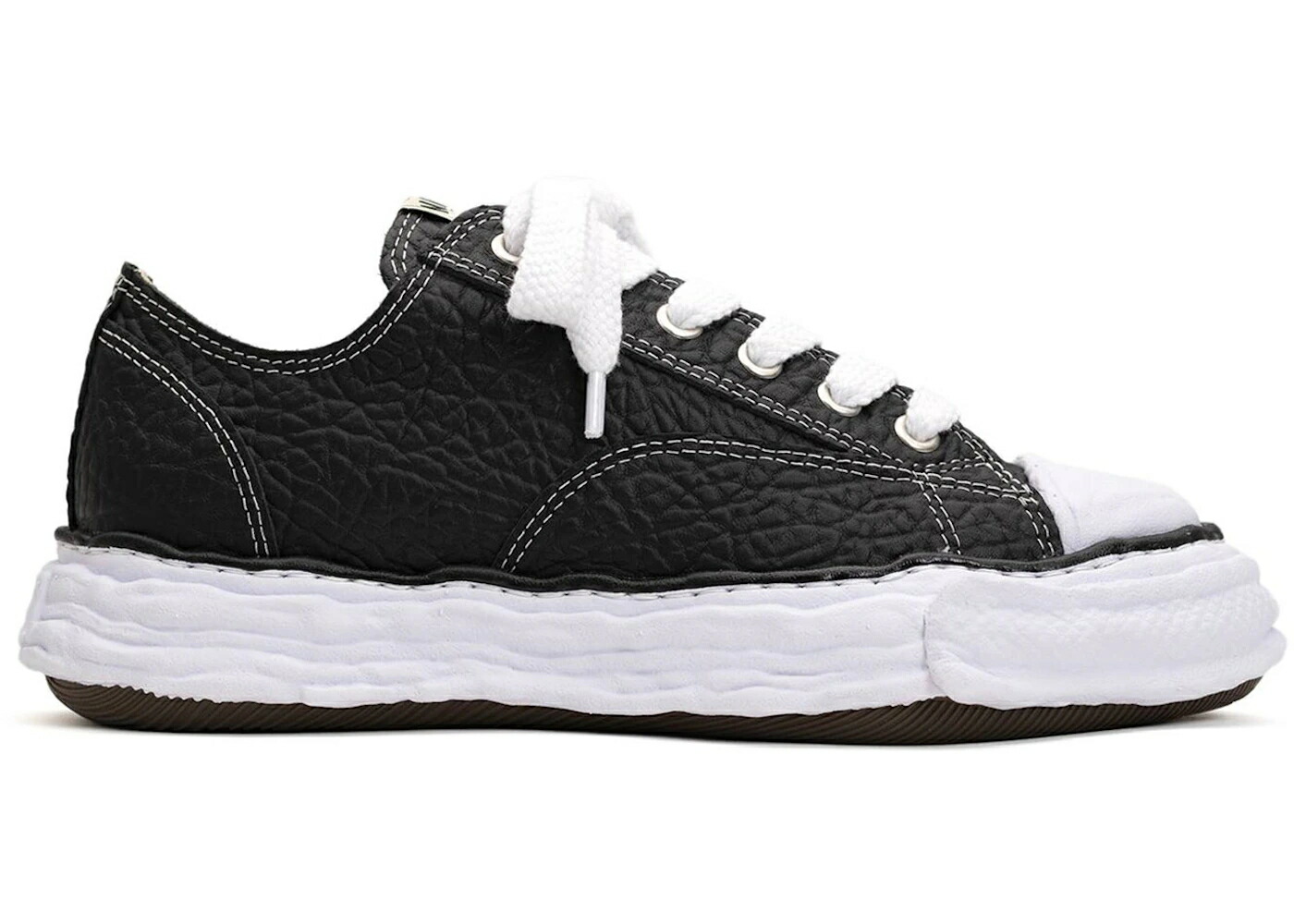 メゾン ミハラヤスヒロ レザー 黒色 ブラック 白色 ホワイト スニーカー メンズ MAISON MIHARA YASUHIRO MAISON MIHARA YASUHIRO PETERSON 23 OG SOLE MONSTER LEATHER LOW BLACK WHITE /