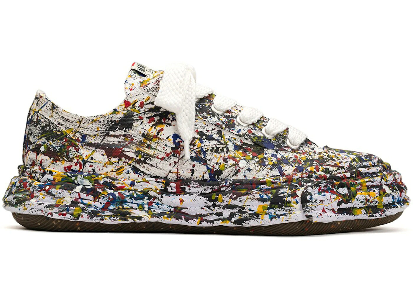 住み家 ミハラヤスヒロ 白いこと 白いこと スニーカー メンズ MAISON MIHARA YASUHIRO MAISON MIHARA YASUHIRO PETERSON23 OG SOLE CANVAS LOW SPUTTERING PAINT WHITE / メンズ靴-靴-スニーカー