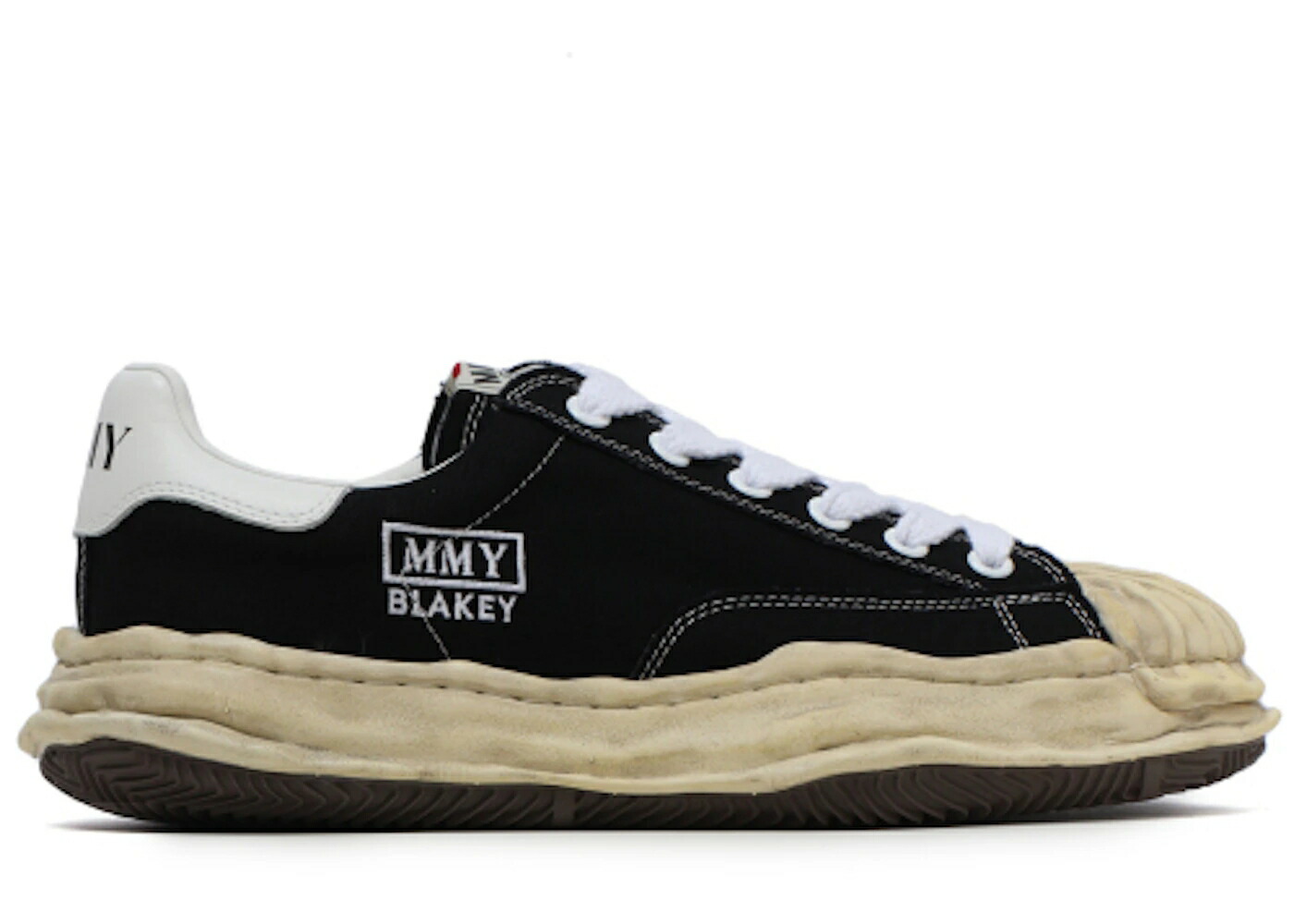 メゾン ミハラヤスヒロ 黒色 ブラック 白色 ホワイト スニーカー メンズ MAISON MIHARA YASUHIRO MAISON MIHARA YASUHIRO BLAKEY OG DYED SOLE BLACK WHITE / BLACK WHITE