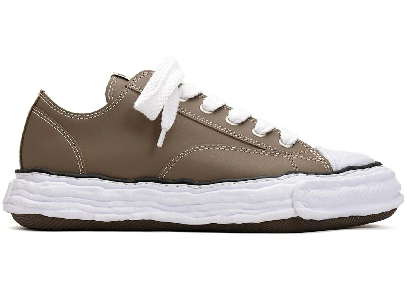 メゾン ミハラヤスヒロ レザー 茶色 ブラウン スニーカー メンズ MAISON MIHARA YASUHIRO MAISON MIHARA YASUHIRO PETERSON 23 OG SOLE LEATHER LOW BROWN /