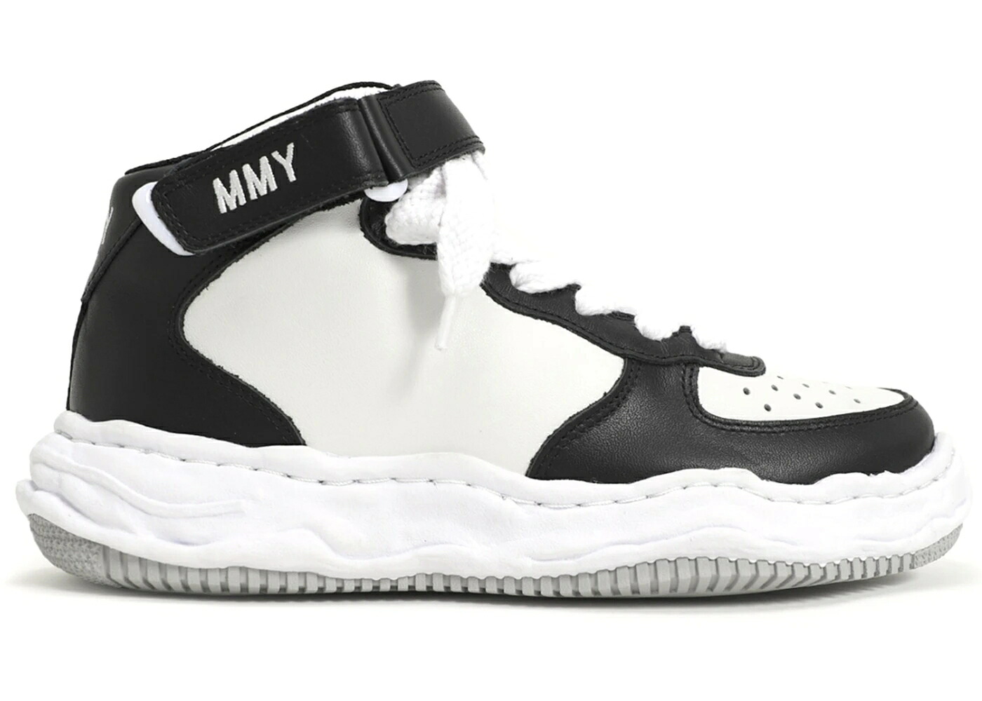 メゾン ミハラヤスヒロ ハイ 黒色 ブラック 白色 ホワイト スニーカー メンズ MAISON MIHARA YASUHIRO MAISON MIHARA YASUHIRO WAYNE OG SOLE HIGH BLACK WHITE / BLACK WHITE