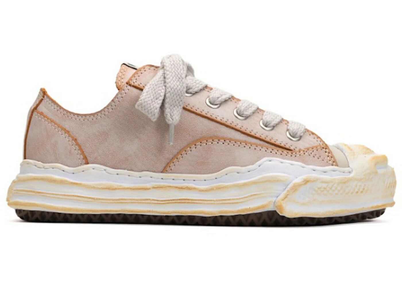 メゾン ミハラヤスヒロ レザー 白色 ホワイト スニーカー メンズ MAISON MIHARA YASUHIRO MAISON MIHARA YASUHIRO HANK OG SOLE VEGAN LEATHER LOW WHITE /