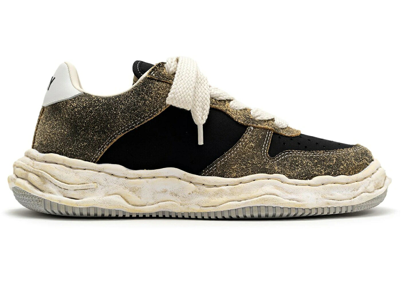 メゾン ミハラヤスヒロ 黒色 ブラック 白色 ホワイト スニーカー メンズ MAISON MIHARA YASUHIRO MAISON MIHARA YASUHIRO WAYNE OG SOLE MIX MATERIAL LOW BLACK WHITE /｜スニケス