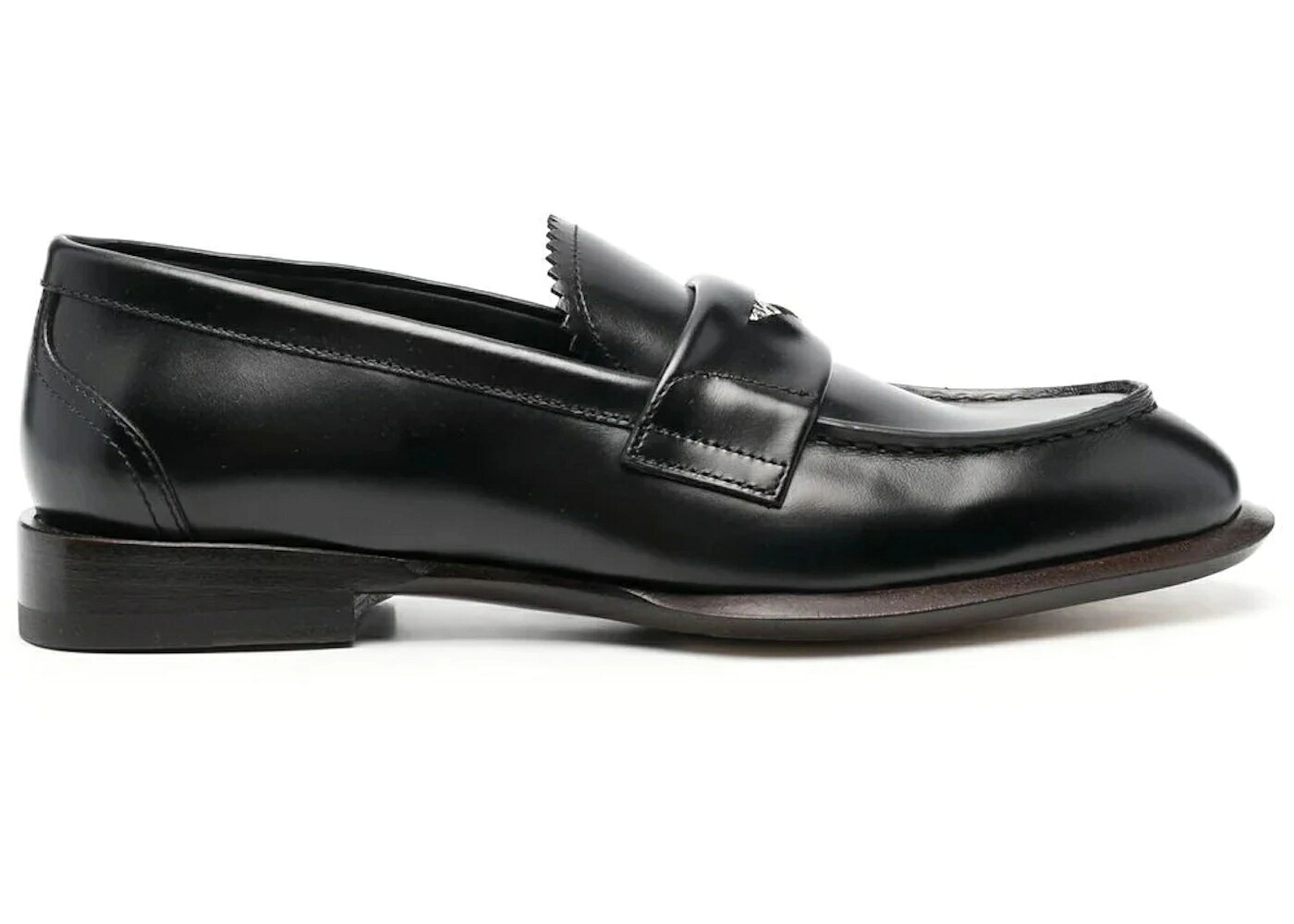 アレキサンダーマックイーン レザー ペニー ローファー スニーカー 黒色 ブラック スニーカー メンズ ALEXANDER MCQUEEN ALEXANDER MCQUEEN LEATHER COIN-EMBELLISHED PENNY LOAFER BLACK /