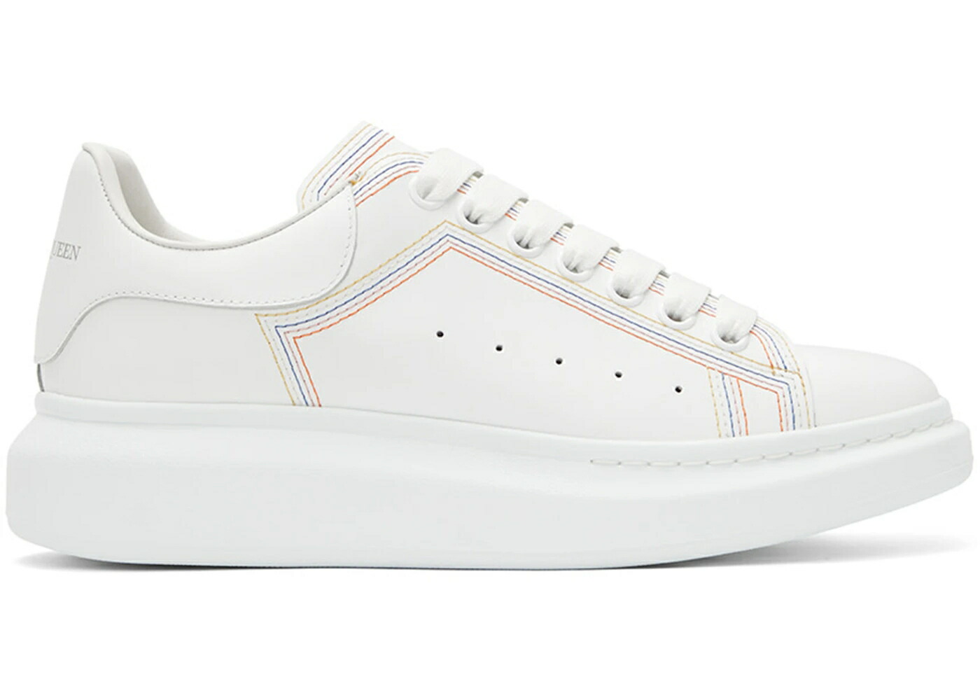 アレキサンダーマックイーン 白いこと 白いこと スニーカー メンズ ALEXANDER MCQUEEN ALEXANDER MCQUEEN OVERSIZED EMBROIDERED WHITE MULTI / WHITE MULTI