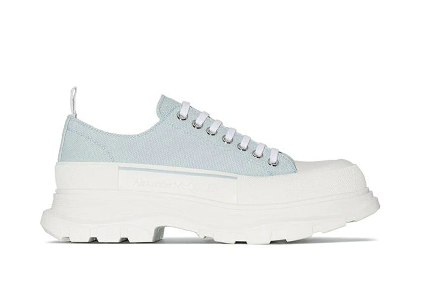 アレキサンダーマックイーン 青み 青色 白いこと 白いこと スニーカー メンズ ALEXANDER MCQUEEN ALEXANDER MCQUEEN TREAD SLICK LOW LACE UP LIGHT BLUE WHITE / LIGHT BLUE WHITE