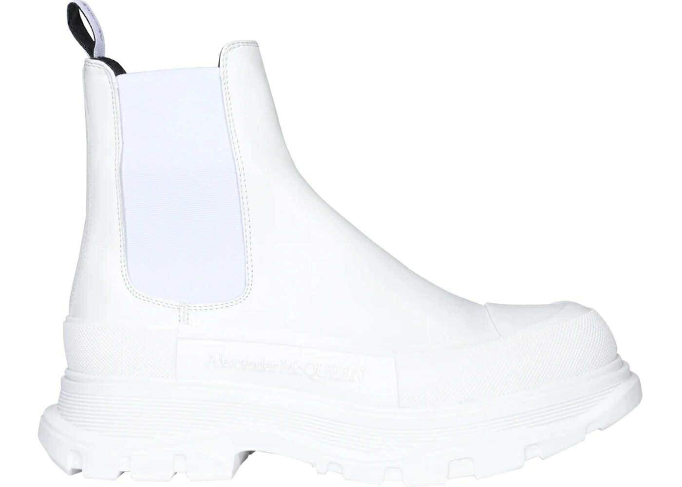 アレキサンダーマックイーン ブーツ なめし革 白いこと 白いこと チェルシーブーツ スニーカー メンズ ALEXANDER MCQUEEN ALEXANDER MCQUEEN TREAD SLICK CHELSEA BOOT LEATHER TRIPLE WHITE / TRIPLE WHITE
