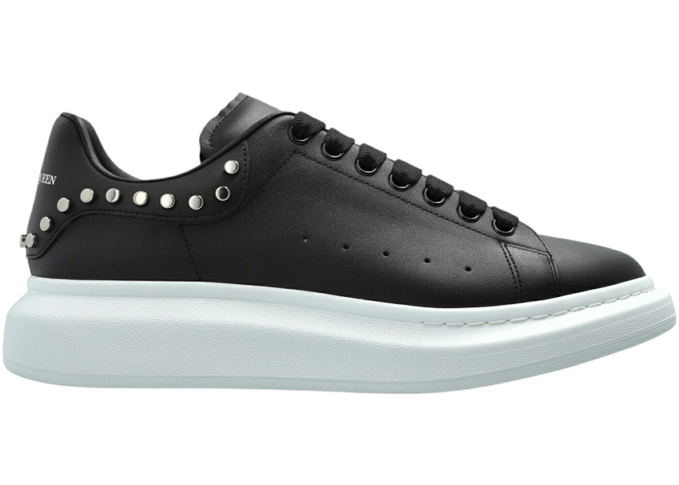 アレキサンダーマックイーン 黒色 ブラック 銀色 シルバー スニーカー メンズ ALEXANDER MCQUEEN ALEXANDER MCQUEEN OVERSIZED BLACK SILVER STUD / BLACK SILVER